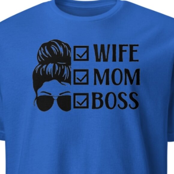 MOTHER WIFE UNISEX T-SHIRTS GILDEN 100% COTTON - Picture 4 of 6